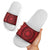 All Red Tonga Malo e lelei Slide Sandals Vintage Ngatu Tribal Pattern - Polynesian Pride