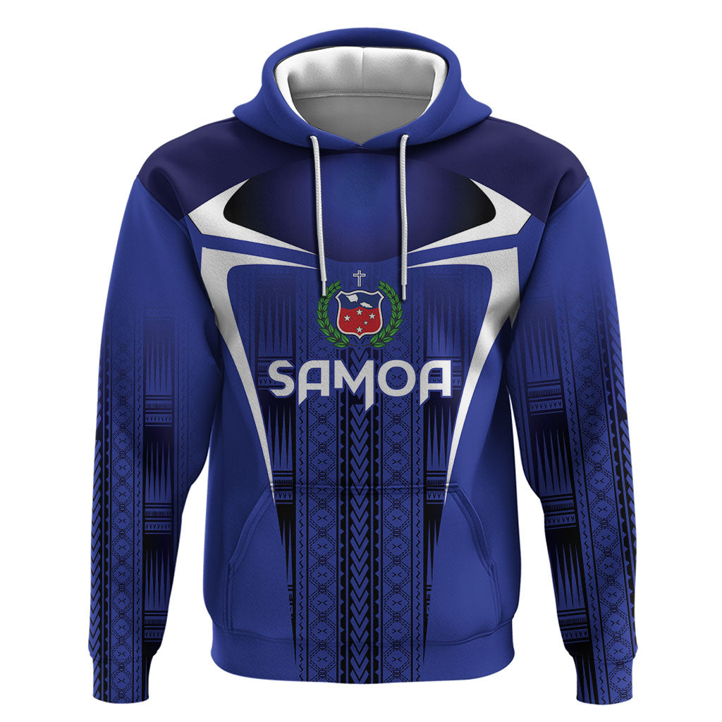 2026 Rugby Nations Series Custom Manu Samoa Hoodie LT9 Pullover Hoodie Blue - Polynesian Pride