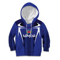2026 Rugby Nations Series Custom Manu Samoa Kid Hoodie LT9 Hoodie Blue - Polynesian Pride