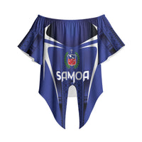 2026 Rugby Nations Series Custom Manu Samoa Off Shoulder Wrap Waist Top LT9 - Polynesian Pride