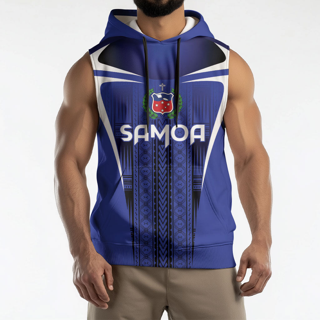 2026 Rugby Nations Series Custom Manu Samoa Sleeveless Hoodie LT9 - Polynesian Pride
