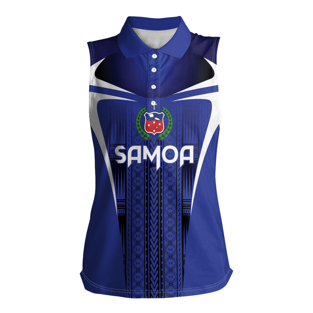 2026 Rugby Nations Series Custom Manu Samoa Women Sleeveless Polo Shirt