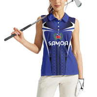 2026 Rugby Nations Series Custom Manu Samoa Women Sleeveless Polo Shirt LT9 - Polynesian Pride