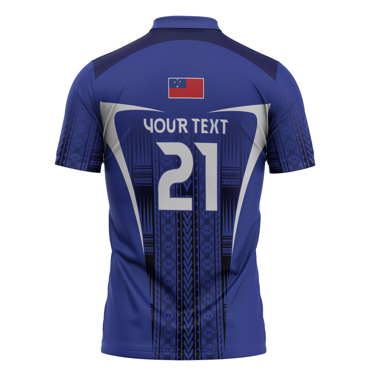 2026 Rugby Nations Series Custom Manu Samoa Zipper Polo Shirt LT9 - Polynesian Pride