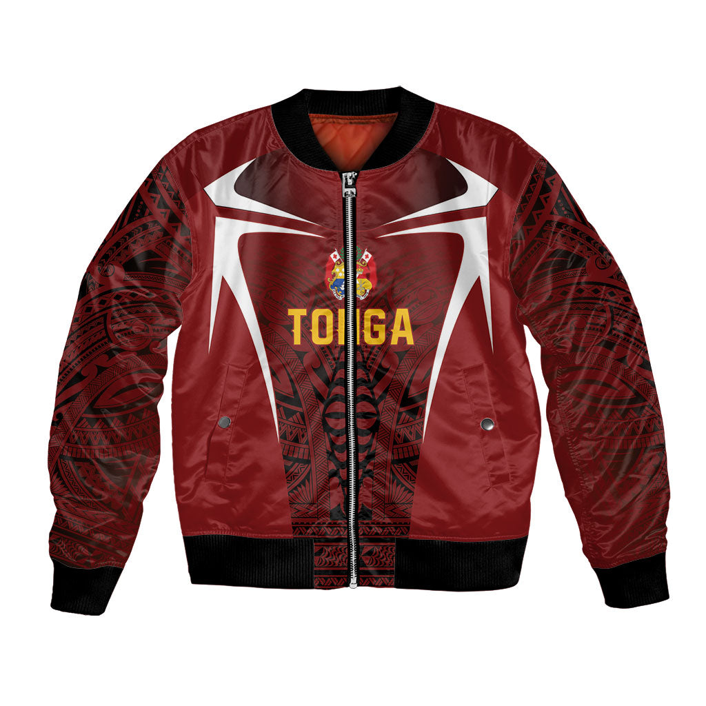 2026 Rugby Nations Series Custom Tonga Ikale Tahi Bomber Jacket LT9 Unisex Red - Polynesian Pride