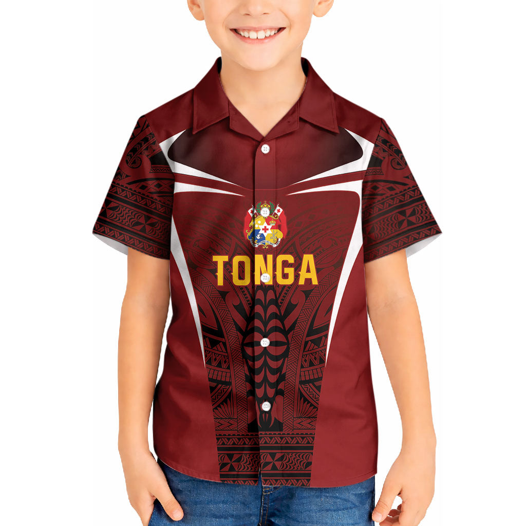 2026 Rugby Nations Series Custom Tonga Ikale Tahi Kid Hawaiian Shirt LT9 Kid Red - Polynesian Pride
