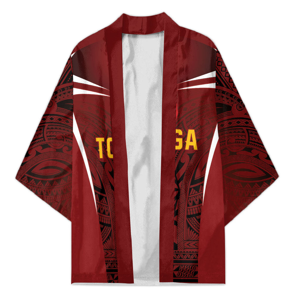 2026 Rugby Nations Series Custom Tonga Ikale Tahi Kimono LT9 Unisex Red - Polynesian Pride
