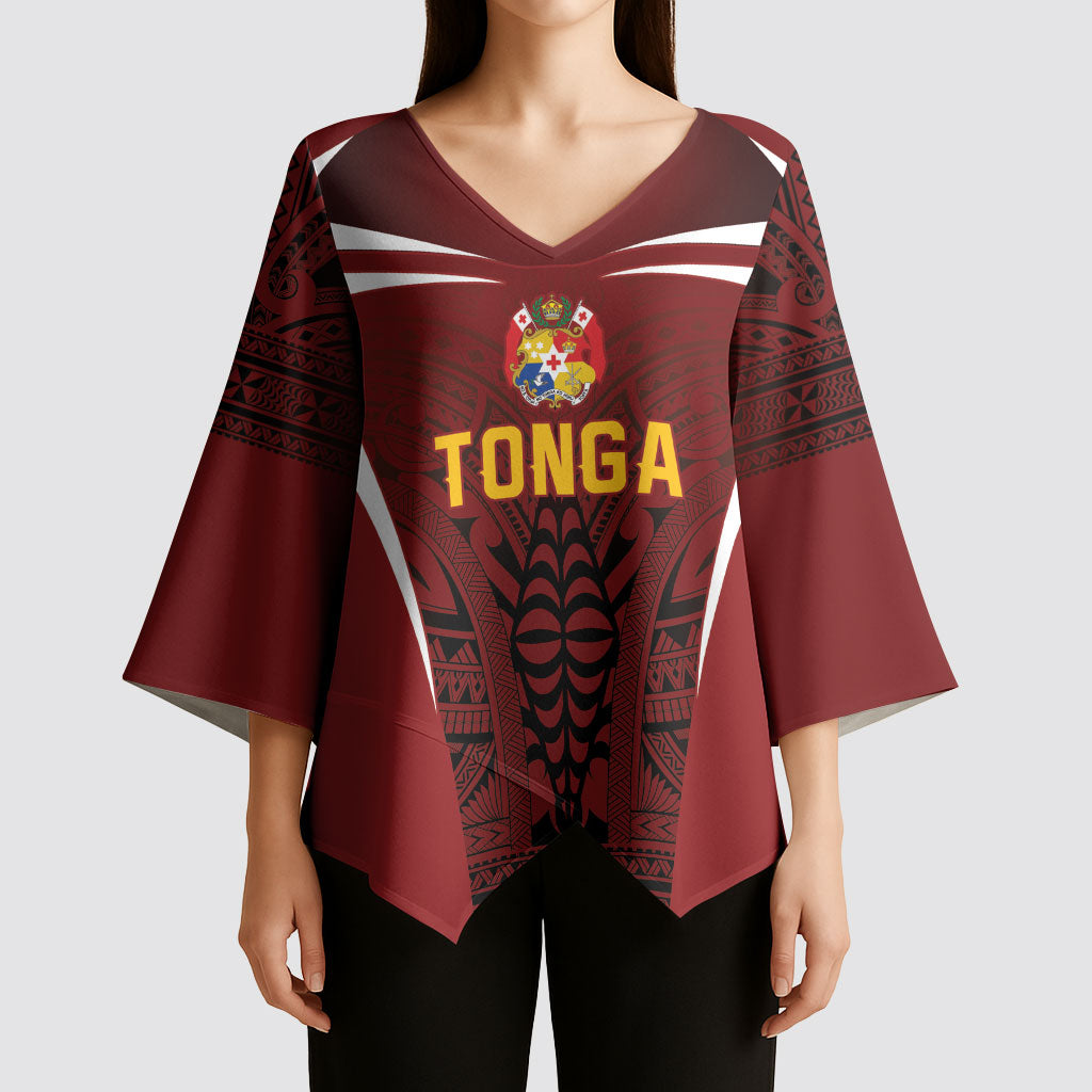 2026 Rugby Nations Series Custom Tonga Ikale Tahi Kimono Sleeve Blouse LT9 - Polynesian Pride