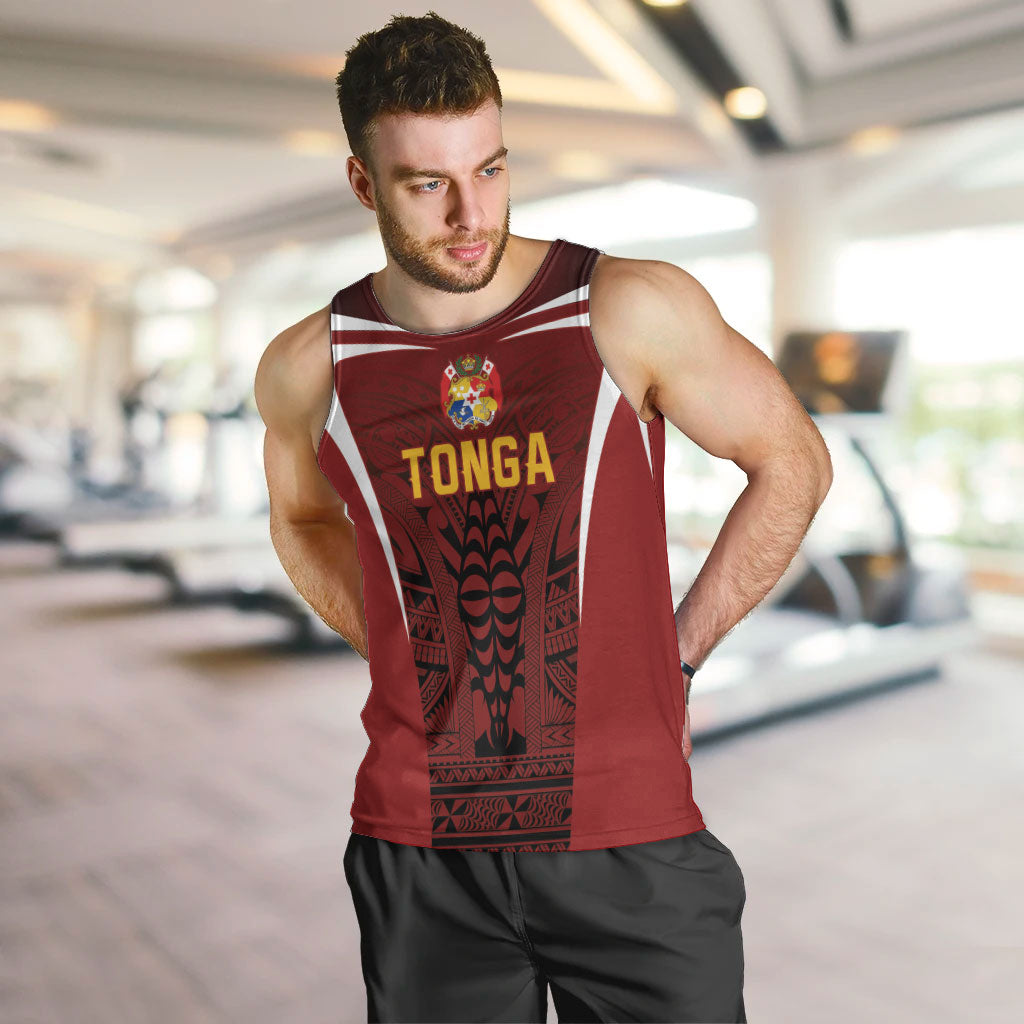 2026 Rugby Nations Series Custom Tonga Ikale Tahi Men Tank Top LT9 Red - Polynesian Pride