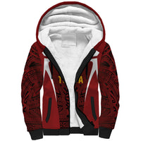 2026 Rugby Nations Series Custom Tonga Ikale Tahi Sherpa Hoodie LT9 Unisex Red - Polynesian Pride