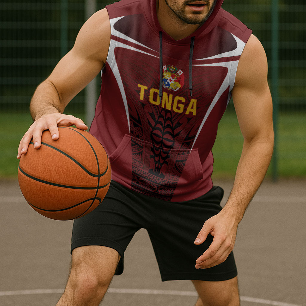 2026 Rugby Nations Series Custom Tonga Ikale Tahi Sleeveless Hoodie LT9 - Polynesian Pride