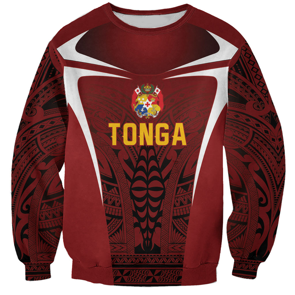 2026 Rugby Nations Series Custom Tonga Ikale Tahi Sweatshirt LT9 Unisex Red - Polynesian Pride