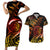 New Zealand Couples Matching Short Sleeve Bodycon Dress and Hawaiian Shirt Aotearoa Wisdom Face Maori Fern Tattoo Arty LT9 Reggae - Polynesian Pride