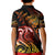 New Zealand Kid Polo Shirt Aotearoa Wisdom Face Maori Fern Tattoo Arty LT9 - Polynesian Pride