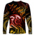 New Zealand Long Sleeve Shirt Aotearoa Wisdom Face Maori Fern Tattoo Arty LT9 - Polynesian Pride