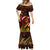 New Zealand Mermaid Dress Aotearoa Wisdom Face Maori Fern Tattoo Arty LT9 - Polynesian Pride