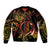 New Zealand Bomber Jacket Aotearoa Hei-Tiki Maori Fern Tattoo Arty LT9 Unisex Reggae - Polynesian Pride
