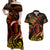 New Zealand Couples Matching Off Shoulder Maxi Dress and Hawaiian Shirt Aotearoa Hei-Tiki Maori Fern Tattoo Arty LT9 Reggae - Polynesian Pride
