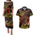 New Zealand Couples Matching Puletasi Dress and Hawaiian Shirt Aotearoa Hei-Tiki Maori Fern Tattoo Arty LT9 Reggae - Polynesian Pride