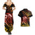 New Zealand Couples Matching Summer Maxi Dress and Hawaiian Shirt Aotearoa Hei-Tiki Maori Fern Tattoo Arty LT9 - Polynesian Pride