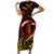 New Zealand Short Sleeve Bodycon Dress Aotearoa Hei-Tiki Maori Fern Tattoo Arty LT9 Long Dress Reggae - Polynesian Pride