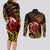 New Zealand Couples Matching Long Sleeve Bodycon Dress and Long Sleeve Button Shirts Aotearoa Kiwi Bird Maori Fern Tattoo Arty LT9 - Polynesian Pride