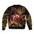 New Zealand Bomber Jacket Aotearoa Manaia Maori Fern Tattoo Arty LT9 - Polynesian Pride