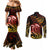 New Zealand Couples Matching Mermaid Dress and Long Sleeve Button Shirts Aotearoa Manaia Maori Fern Tattoo Arty LT9 - Polynesian Pride