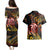 New Zealand Couples Matching Puletasi Dress and Hawaiian Shirt Aotearoa Manaia Maori Fern Tattoo Arty LT9 - Polynesian Pride