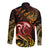 New Zealand Long Sleeve Button Shirt Aotearoa Manaia Maori Fern Tattoo Arty LT9 - Polynesian Pride