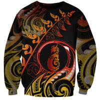 New Zealand Sweatshirt Aotearoa Manaia Maori Fern Tattoo Arty LT9 Unisex Reggae - Polynesian Pride