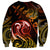 New Zealand Sweatshirt Aotearoa Manaia Maori Fern Tattoo Arty LT9 - Polynesian Pride