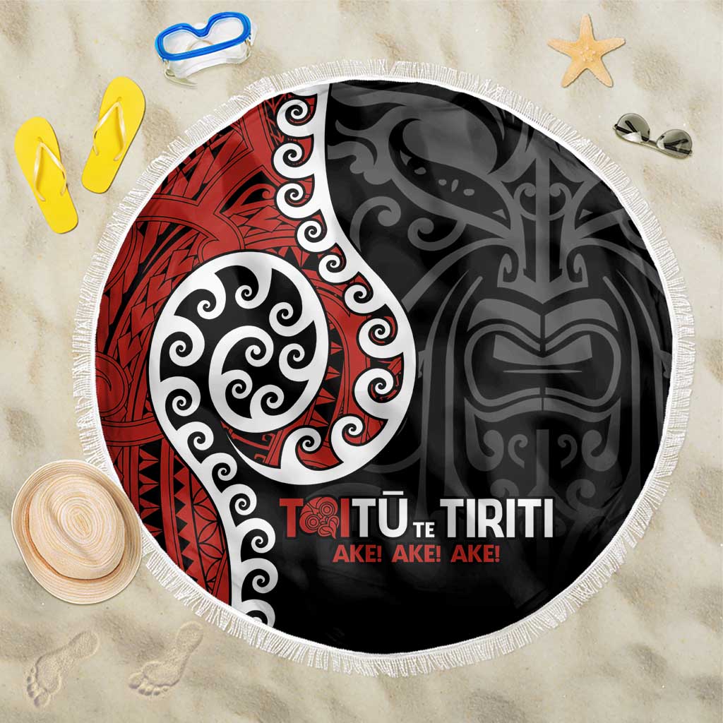 Honour The Treaty New Zealand Beach Blanket Toitu Te Tiriti Ake!Ake!Ake!