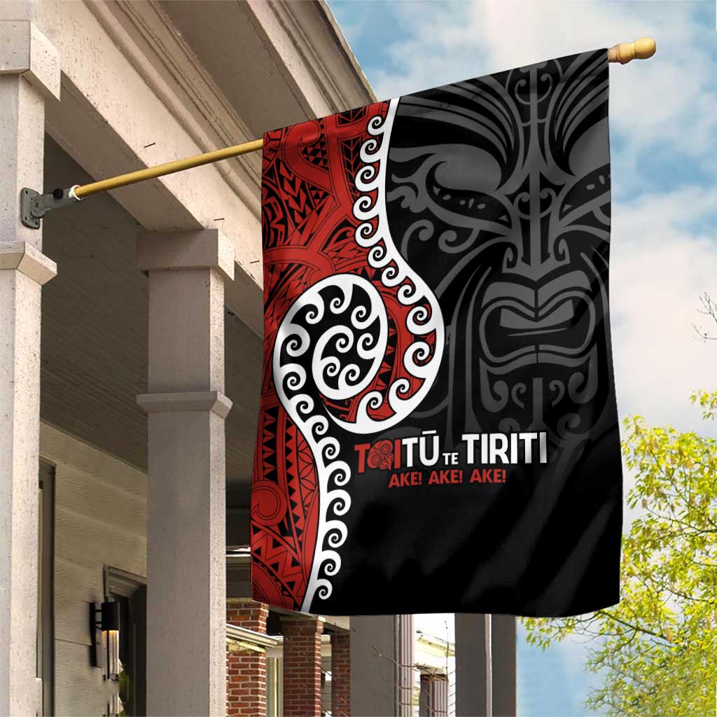 Honour The Treaty New Zealand Garden Flag Toitu Te Tiriti Ake!Ake!Ake! LT9 House Flag Black - Polynesian Pride