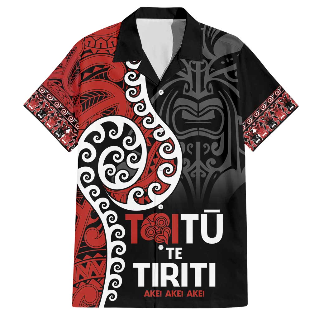 Honour The Treaty New Zealand Hawaiian Shirt Toitu Te Tiriti Ake!Ake!Ake! LT9 Black - Polynesian Pride