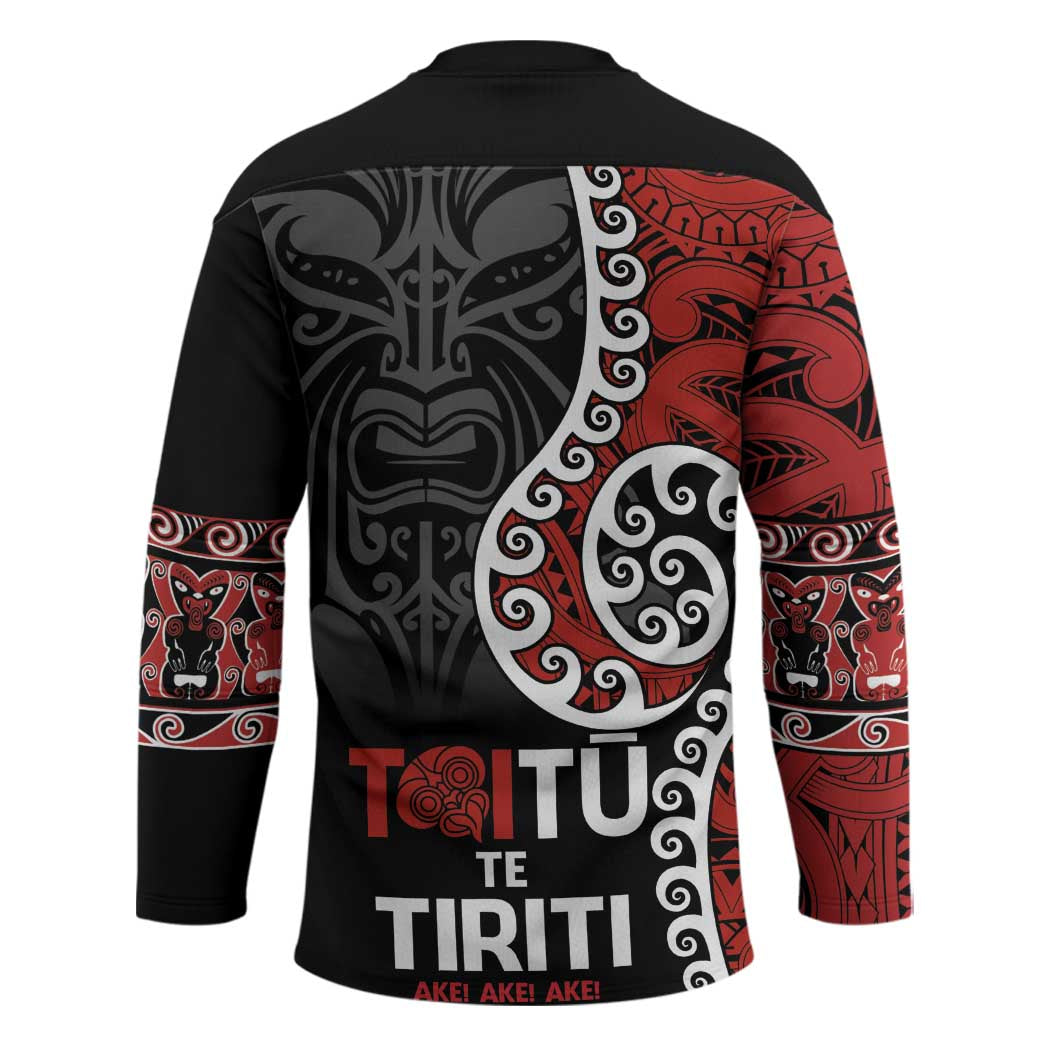 Honour The Treaty New Zealand Hockey Jersey Toitu Te Tiriti Ake Ake Ake - Polynesian Pride