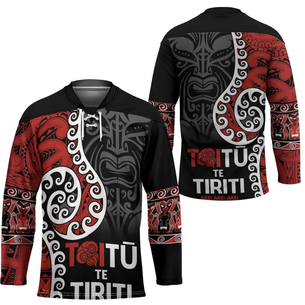 Honour The Treaty New Zealand Hockey Jersey Toitu Te Tiriti Ake Ake Ake - Polynesian Pride