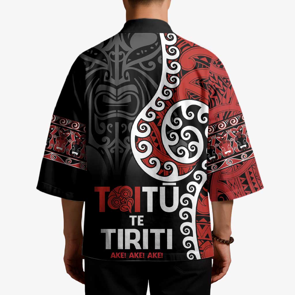 Honour The Treaty New Zealand Kimono Toitu Te Tiriti Ake Ake Ake - Polynesian Pride