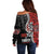 Honour The Treaty New Zealand Off Shoulder Sweater Toitu Te Tiriti Ake!Ake!Ake!