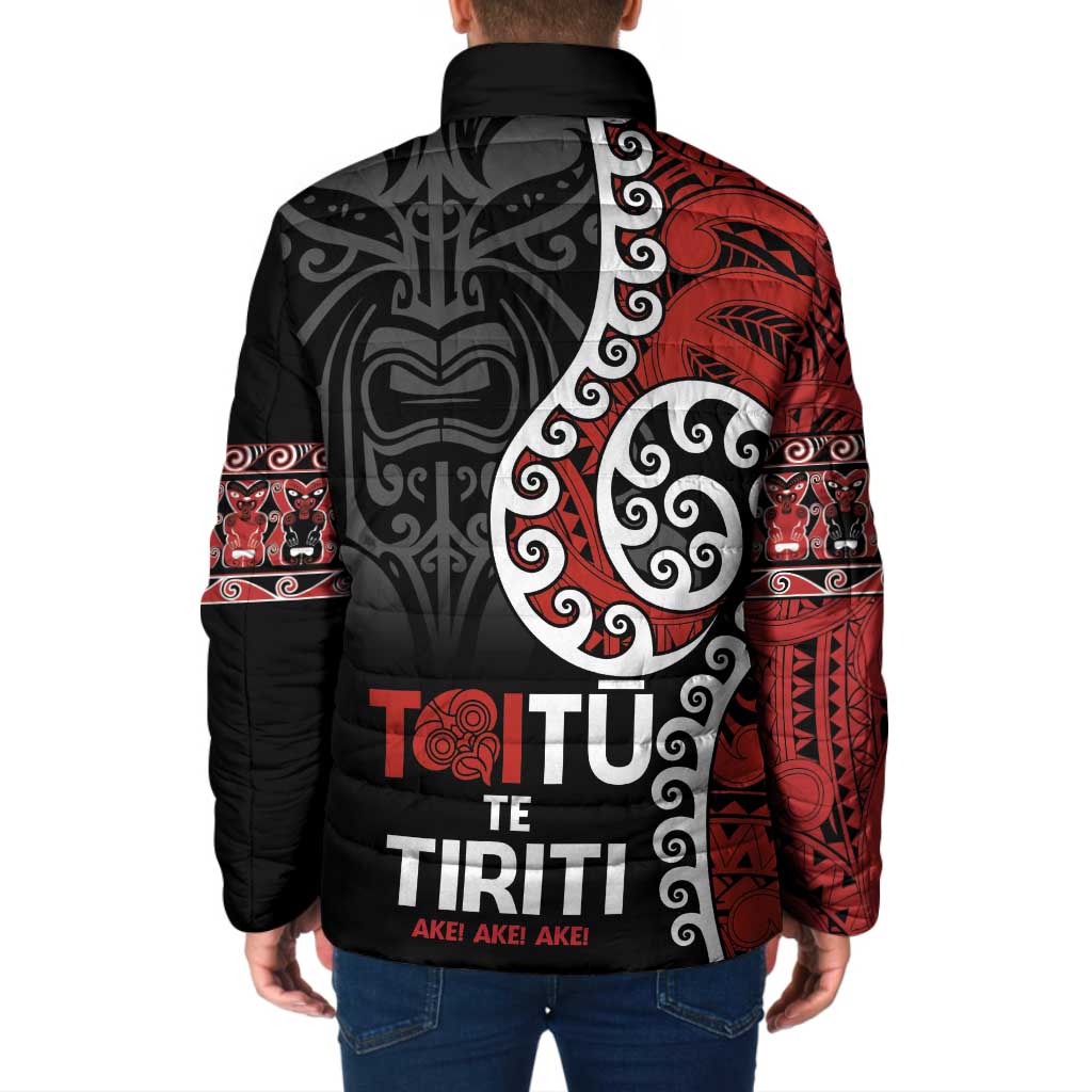 Honour The Treaty New Zealand Padded Jacket Toitu Te Tiriti Ake Ake Ake - Polynesian Pride