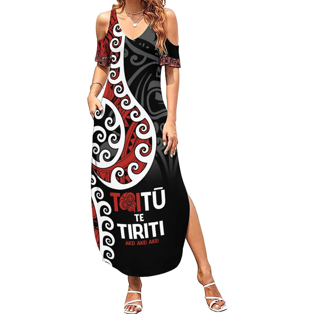 Honour The Treaty New Zealand Summer Maxi Dress Toitu Te Tiriti Ake!Ake!Ake!