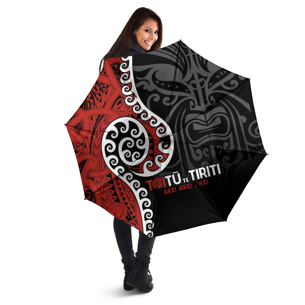 Honour The Treaty New Zealand Umbrella Toitu Te Tiriti Ake Ake Ake - Polynesian Pride