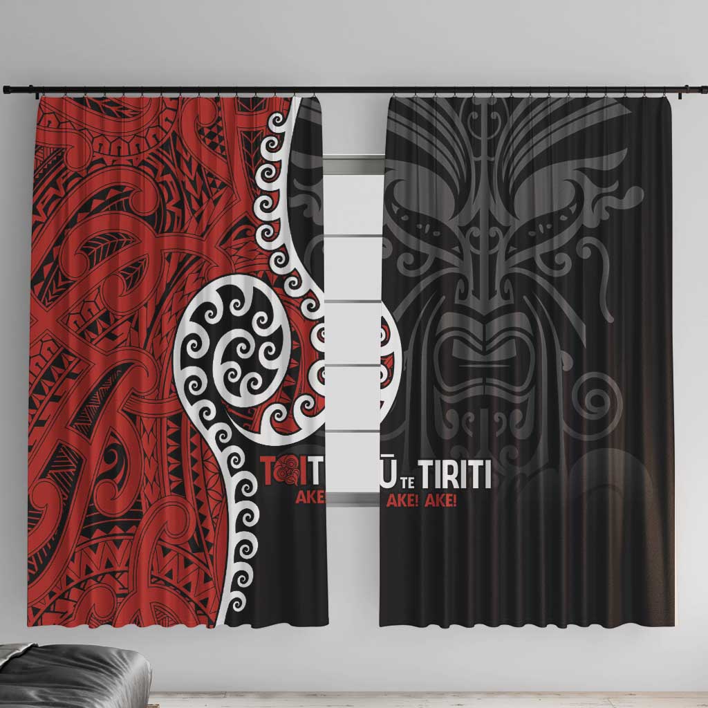 Honour The Treaty New Zealand Window Curtain Toitu Te Tiriti Ake!Ake!Ake!