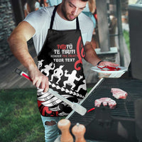Honour The Treaty New Zealand Personalised Apron Toitu Te Tiriti Half Fern Haka Dance - Polynesian Pride