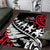 Honour The Treaty New Zealand Personalised Area Rug Toitu Te Tiriti Half Fern with Haka dance