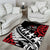 Honour The Treaty New Zealand Personalised Area Rug Toitu Te Tiriti Half Fern with Haka dance