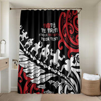 Honour The Treaty New Zealand Personalised Bathroom Set Toitu Te Tiriti Half Fern Haka Dance - Polynesian Pride