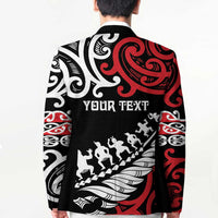 Honour The Treaty New Zealand Personalised Blazer Toitu Te Tiriti Half Fern Haka Dance - Polynesian Pride