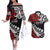 Honour The Treaty New Zealand Personalised Couples Matching Off The Shoulder Long Sleeve Dress and Hawaiian Shirt Toitu Te Tiriti Half Fern with Haka dance