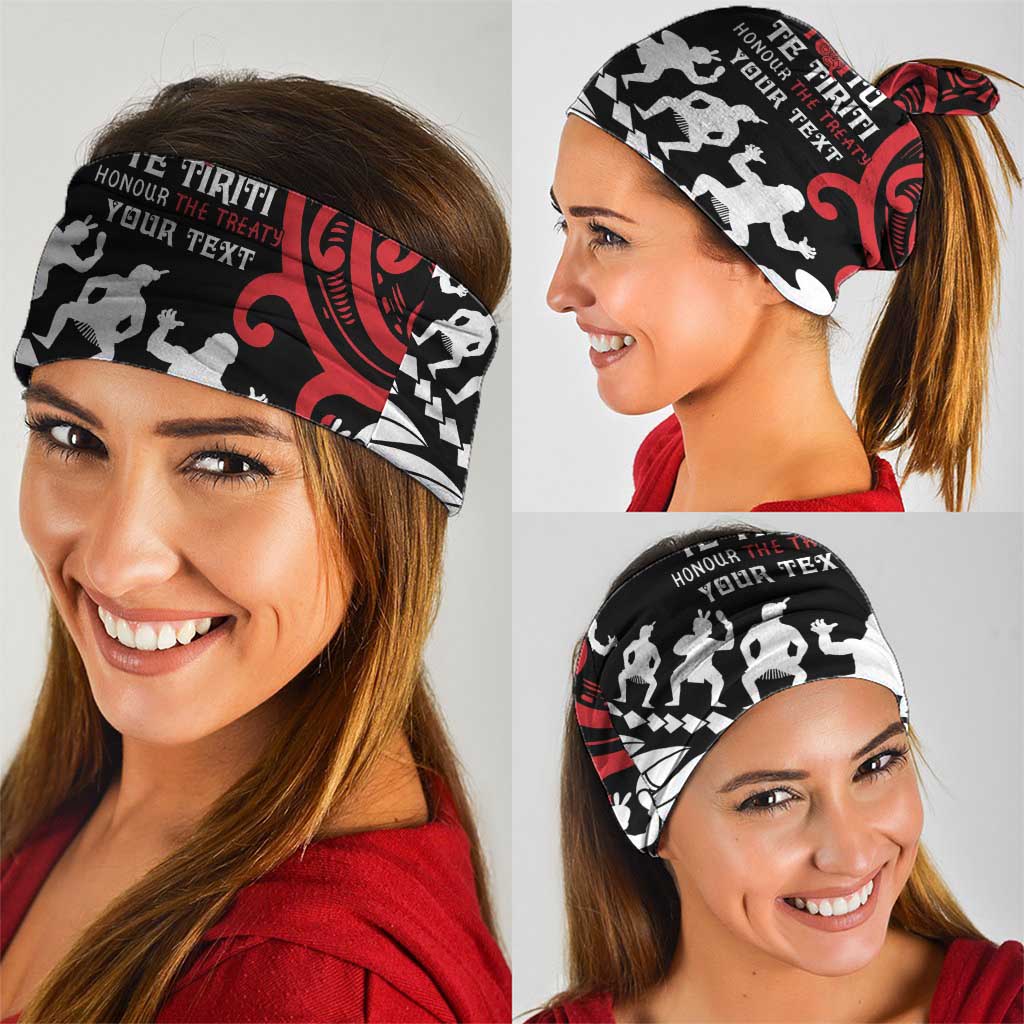 Honour The Treaty New Zealand Neck Gaiter Toitu Te Tiriti Half Fern Haka Dance LT9
